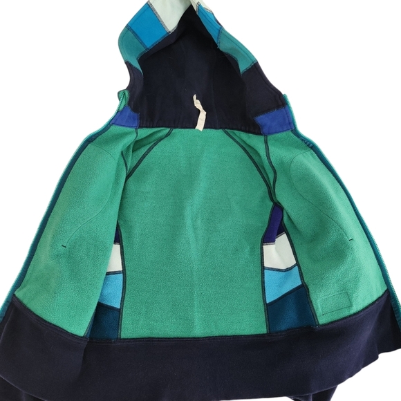 Lululemon Scuba Hoodie Jacket Zip-Up – Color Block Navy Teal Blue – Size 6 - Picture 8 of 13